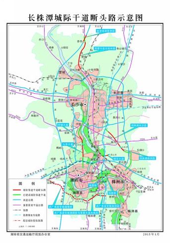 (長株潭城際干道斷頭路示意圖。市交通局供圖，點(diǎn)擊圖片查看大圖)